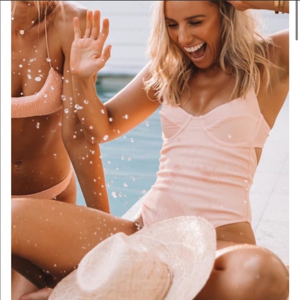 Sarah’s Day Ribbed Pink One Piece